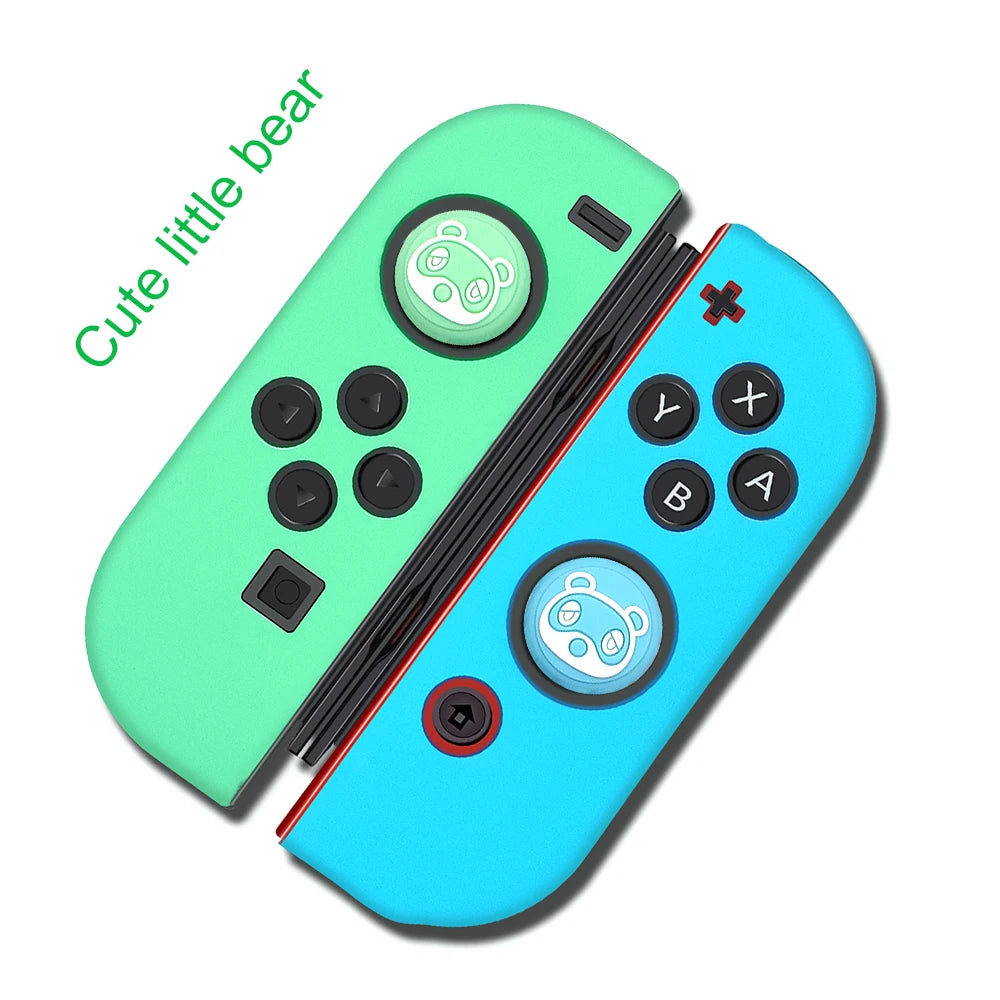 Lot de 4 protections en caoutchouc pour joy-con de Nintendo Switch, univers type "Animal Crossing" plusieurs choix disponibles