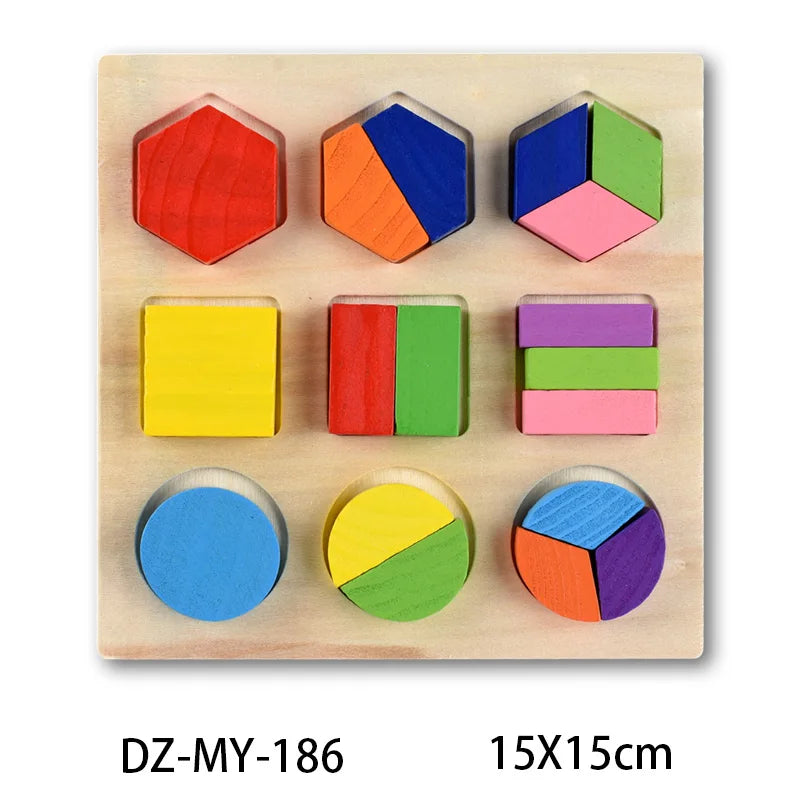 Puzzle enfant premier âge en bois éducatif.