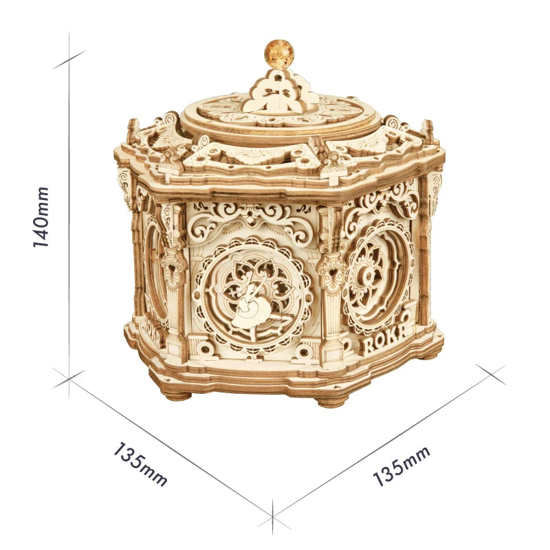 Plusieurs choix de puzzle 3D en bois avec mécanique en mouvement, différents modèles et tailles disponibles