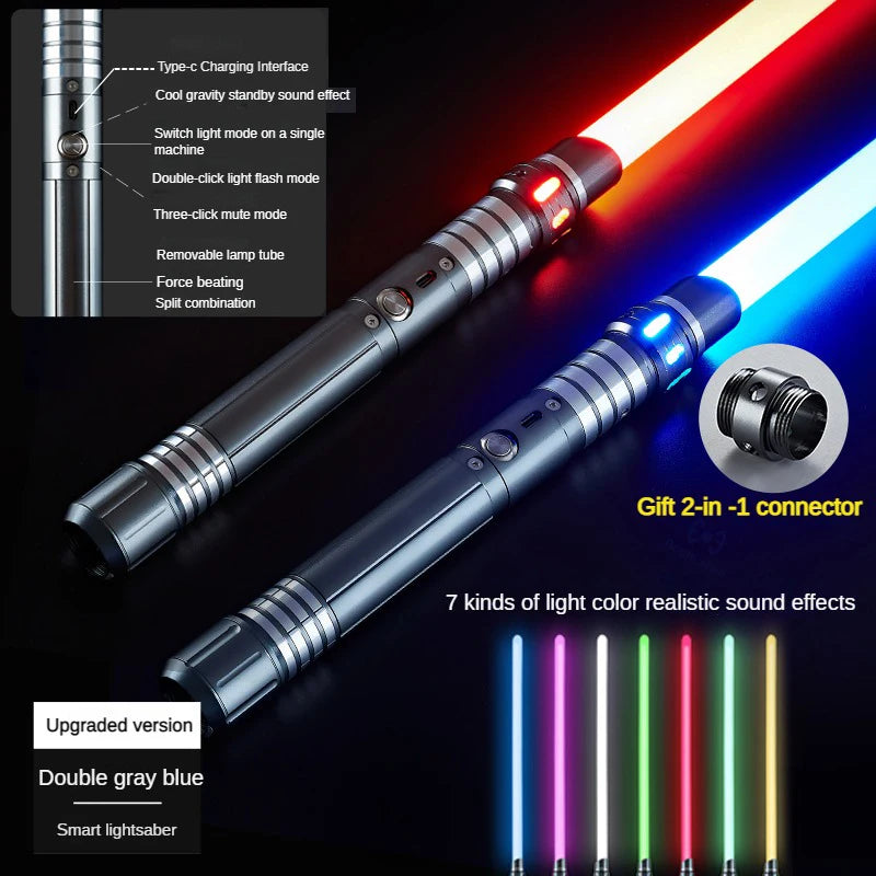 Sabre Laser univers type STARWARS avec manche métallique , son , changement de couleur , plusieurs choix dispo ! à l'unité ou par 2