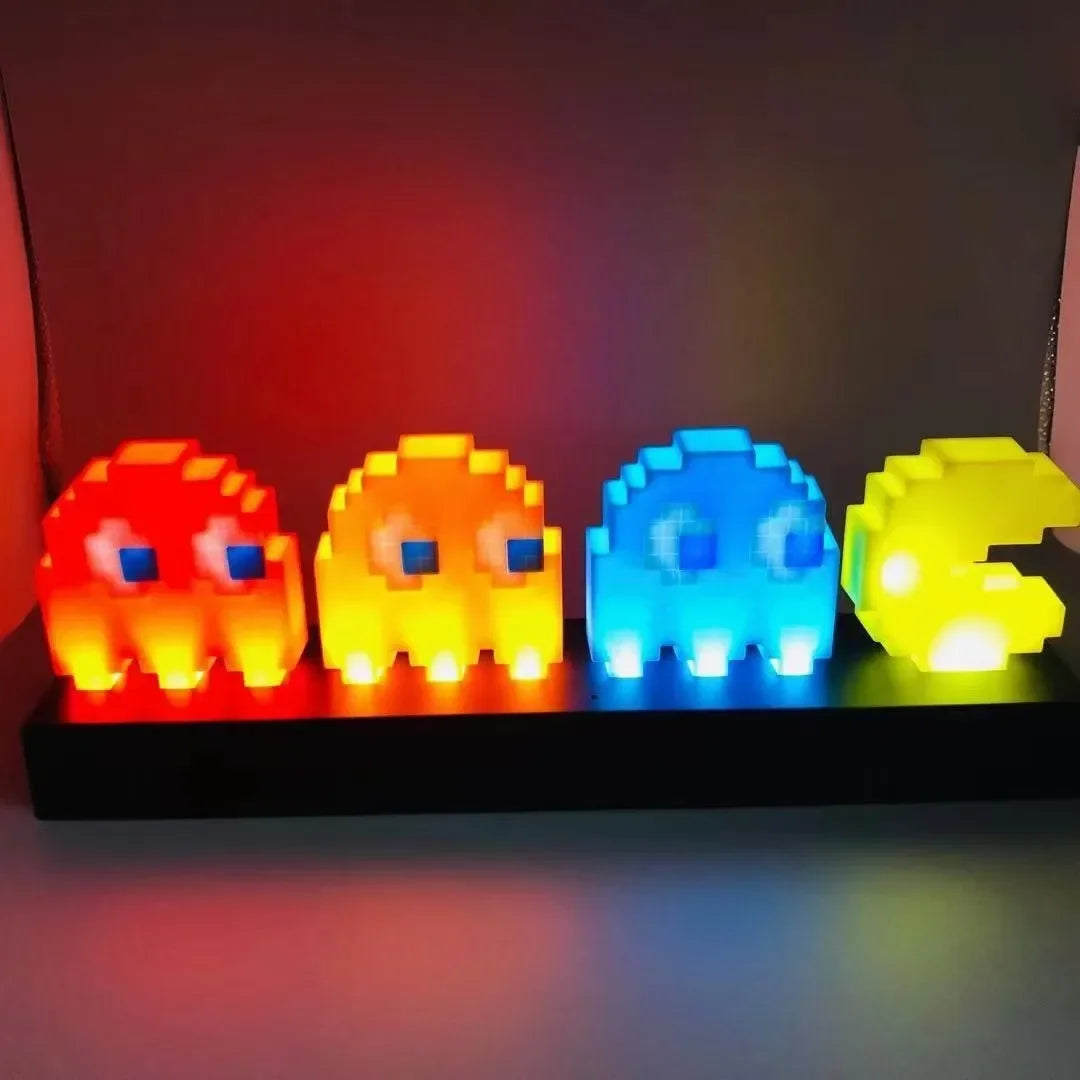 Lampe LED Univers PAC MAN 30cm/10cm, connectique USB , plusieurs modes lumineux activables