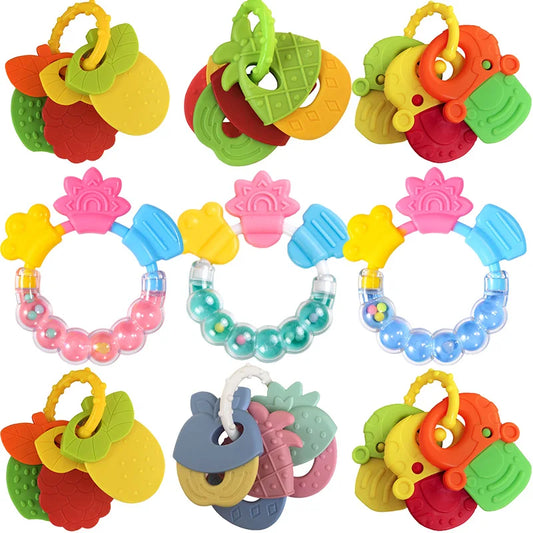 Hochets Silicone bébé Multi-couleurs