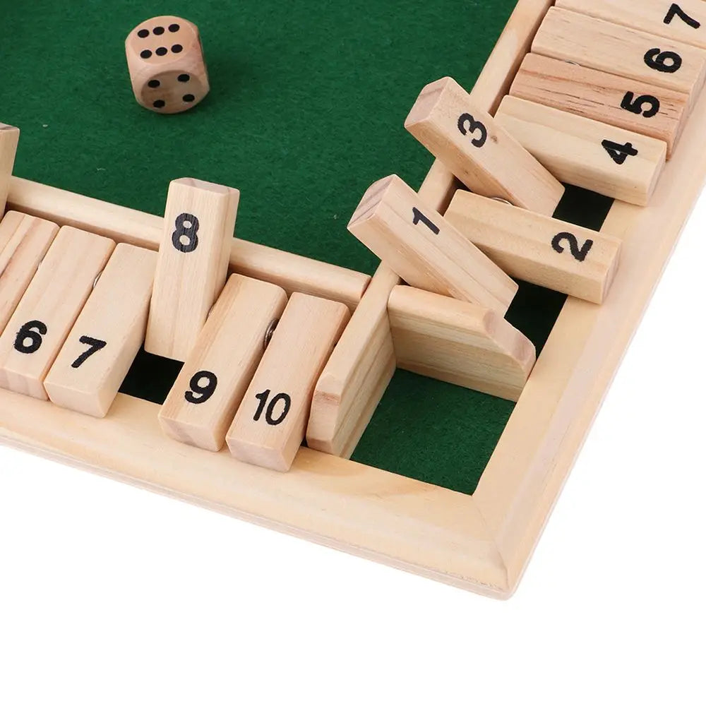 Jeux de société en bois "shut the box dice"