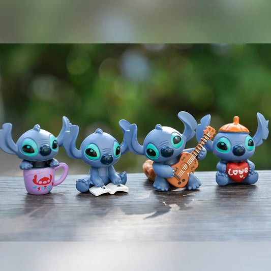 Lot de 4 petites figurines Stitch 3.5cm