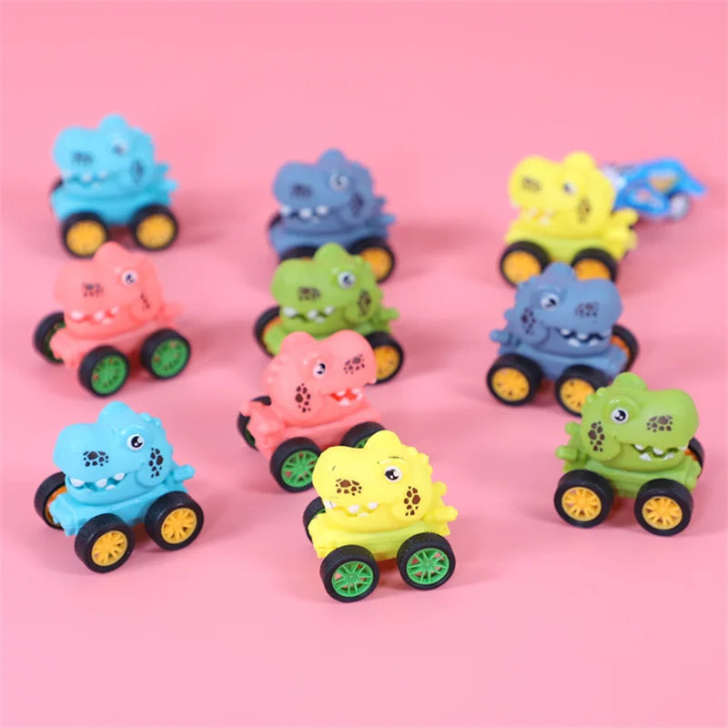 Lot de 10 véhicules voitures Dinosaures aux couleurs aléatoires pour enfants ! 4.5cm (3 ans et +)