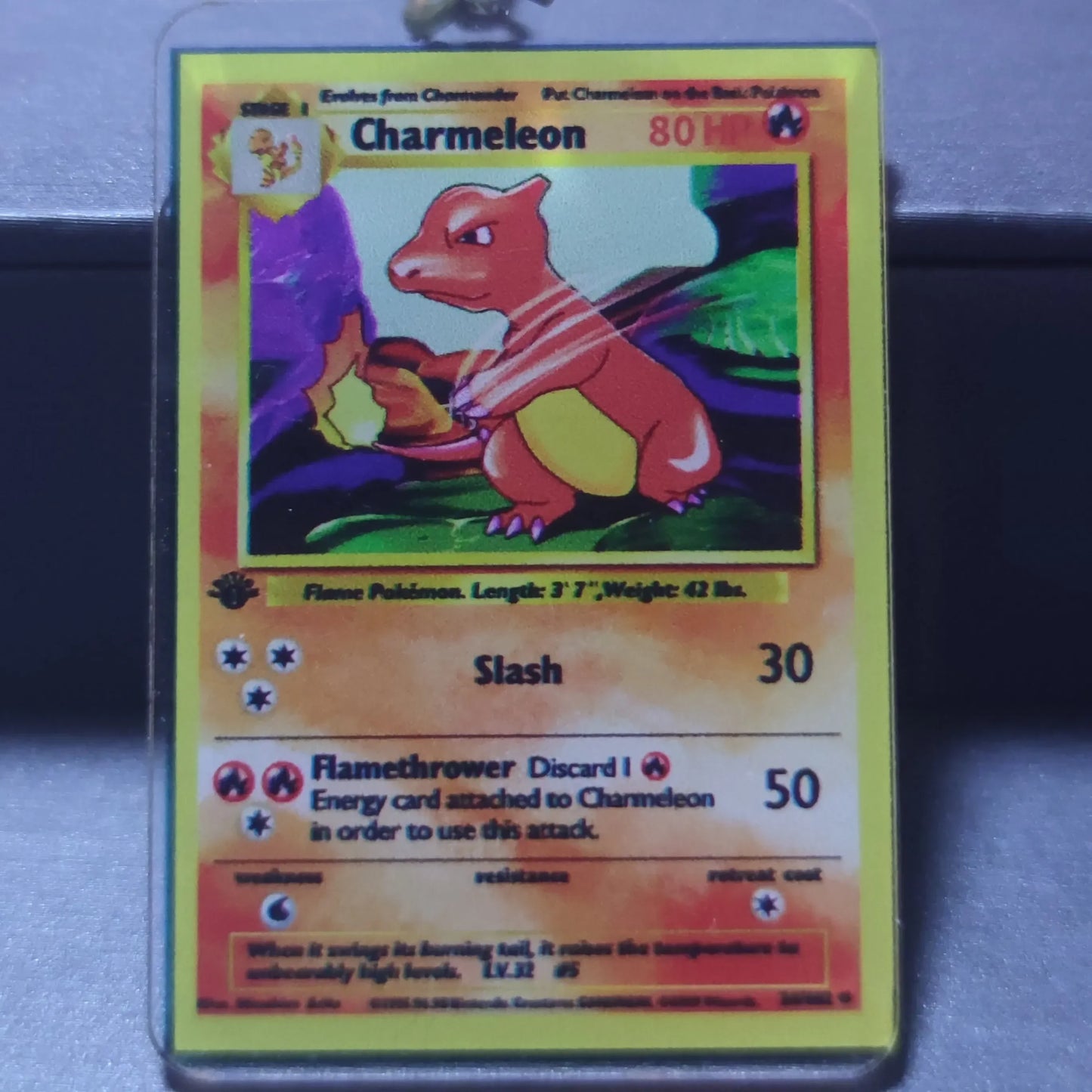 Porte clés reproduction de carte Pokémon version mini ,  Anglais , 22 modèles Disponibles !!