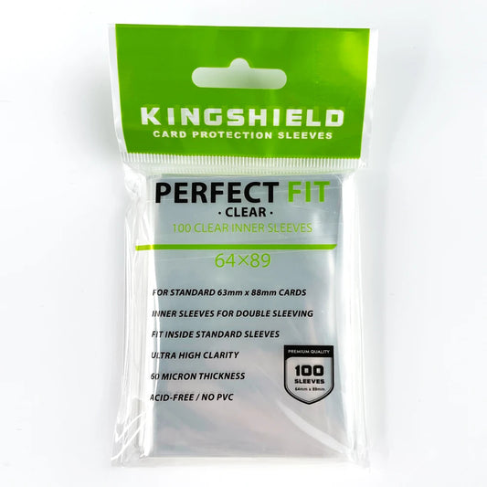 Paquet de 100 Protèges cartes KINGSHIELD  64*89mm Transparent