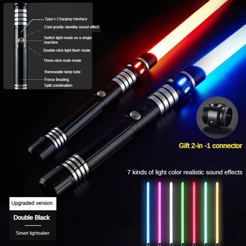 Sabre Laser univers type STARWARS avec manche métallique , son , changement de couleur , plusieurs choix dispo ! à l'unité ou par 2