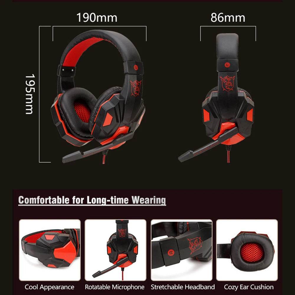 Casque - Micro Gamer, Compatible toutes consoles et PC , connectique Jack 3.5mn, plusieurs coloris dispo !