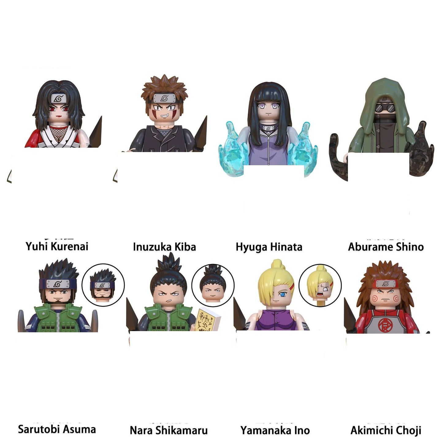 Lot de 8 Mini figurines / jouets Univers Type Naruto au format Lego ! plusieurs choix Disponibles !