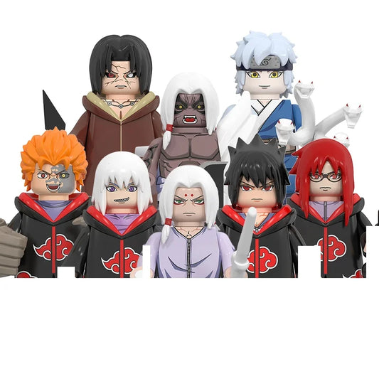 Lot de 8 Mini figurines / jouets Univers Type Naruto au format Lego ! plusieurs choix Disponibles !