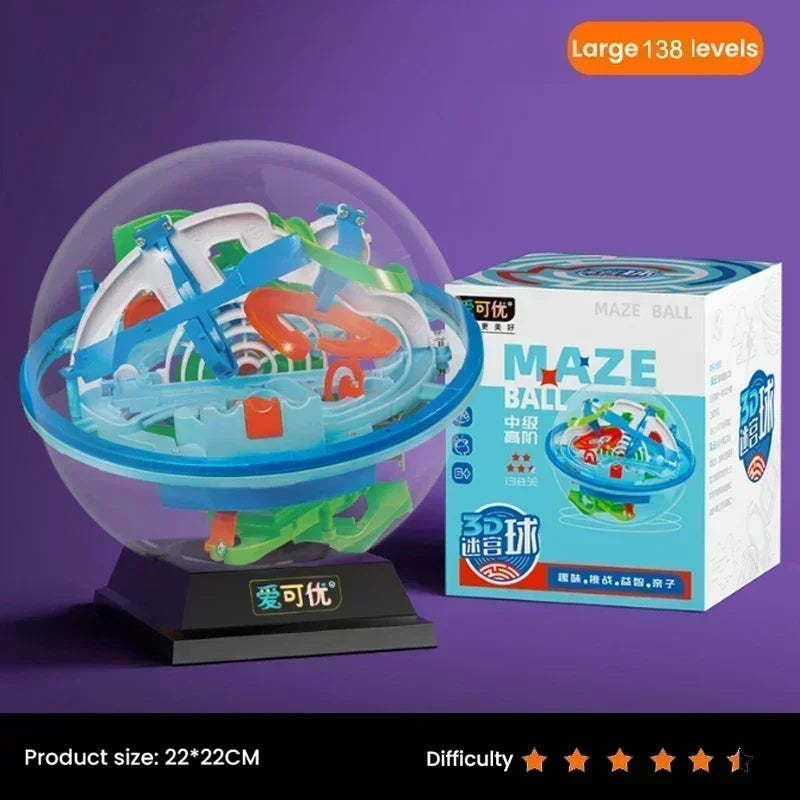 Jeux Labyrinthe 3D Type Perplexus , plusieurs formats de niveaux de difficultés disponibles!!