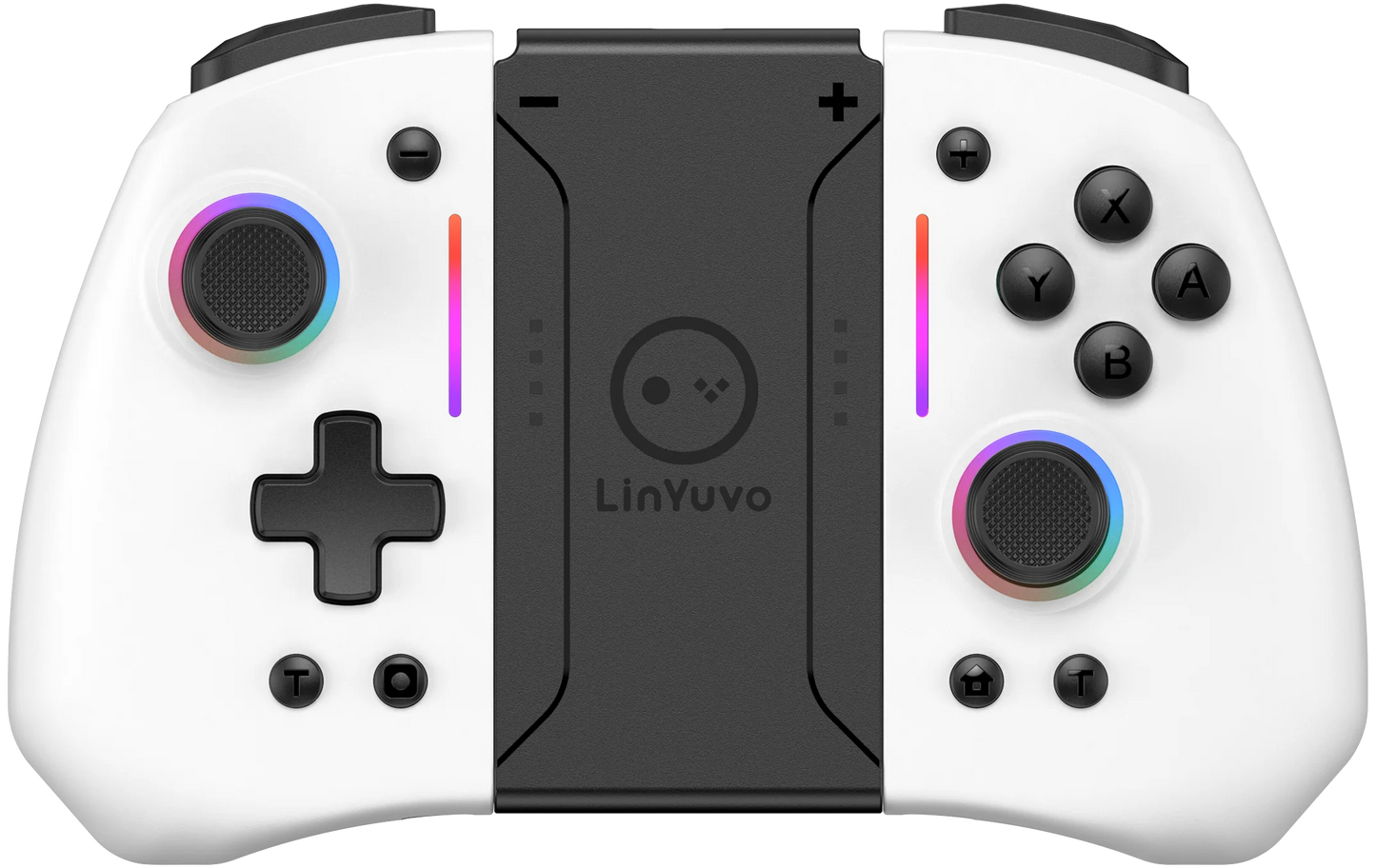 Type Joy-Con Pro compatible Nintendo Switch, LED  intégrées programmables. Coloris Blanc ou Noir au choix