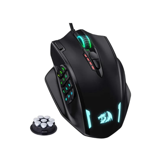 Souris pour PC  filaire modèle Redragon M908 RGB Backlight LED 12400 DPI 18 touches de Programmation