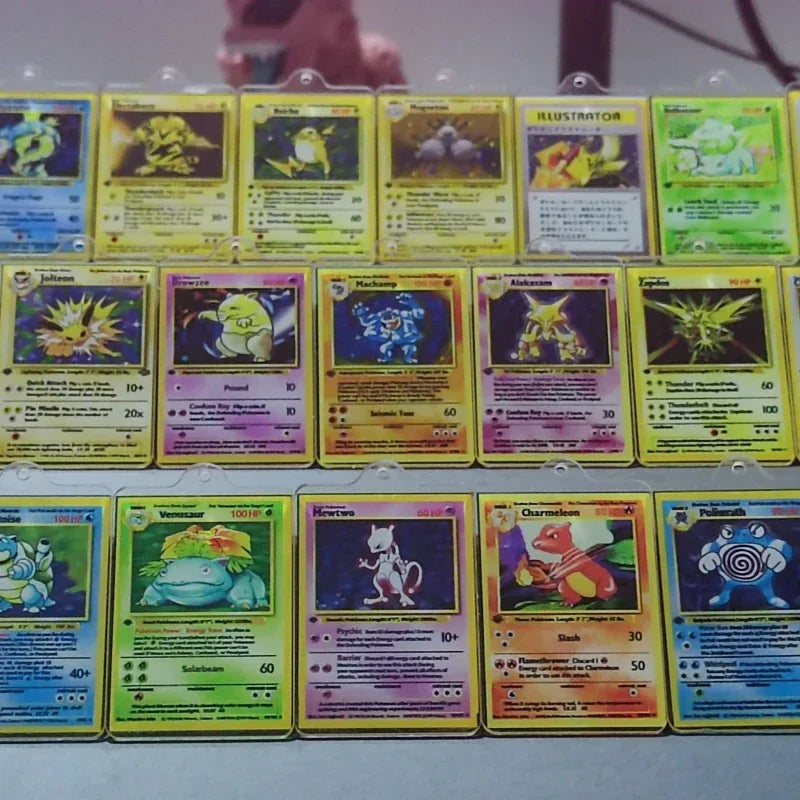 Porte clés reproduction de carte Pokémon version mini ,  Anglais , 22 modèles Disponibles !!