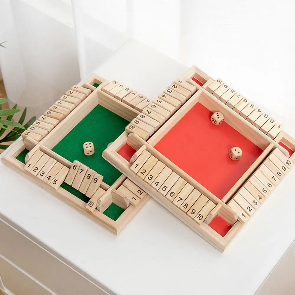 Jeux de société en bois "shut the box dice"