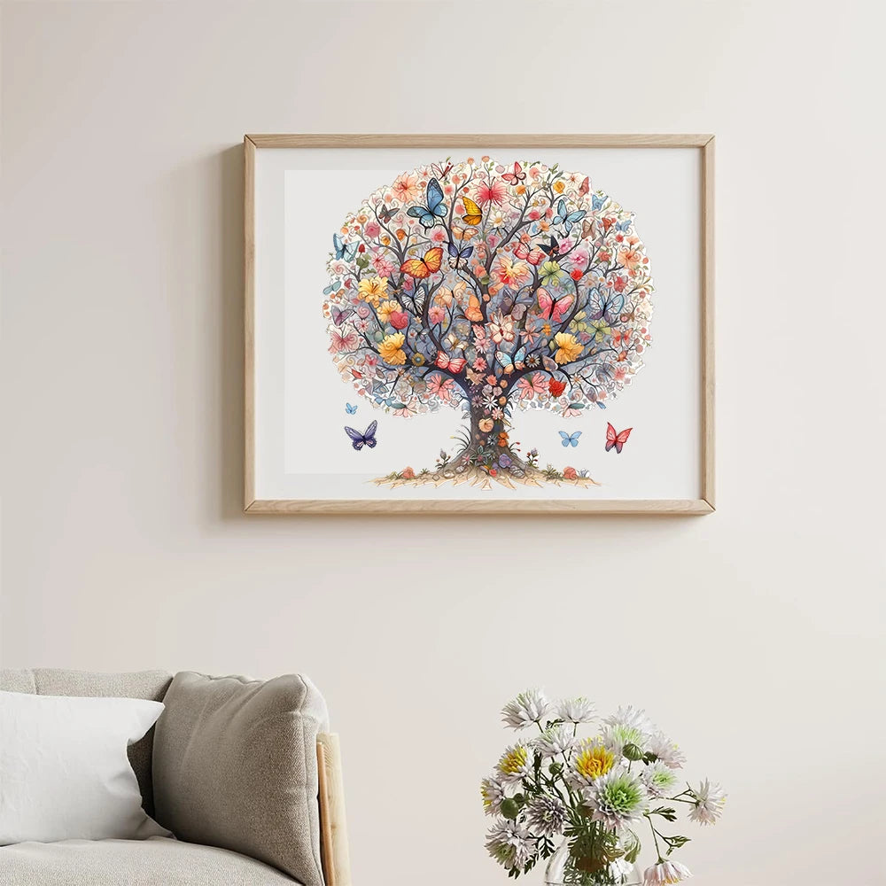 Puzzle Adulte, Arbre en Bois fragmenté de qualité pour collection ou décoration format A3