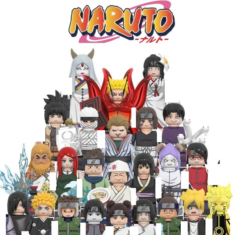 Lot de 8 Mini figurines / jouets Univers Type Naruto au format Lego ! plusieurs choix Disponibles !