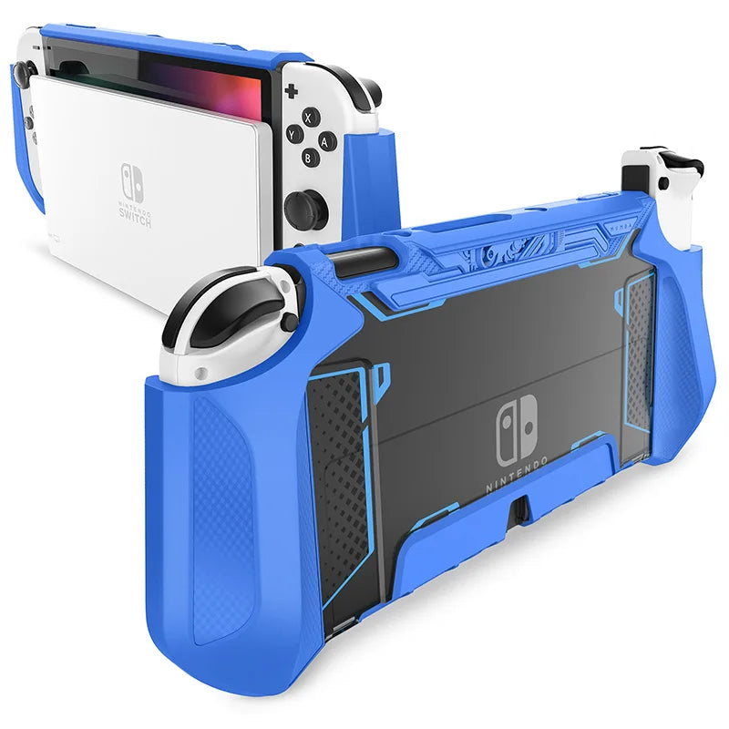 Coque semi intégrale ARMOR pour Nintendo Switch OLED , plusieurs coloris disponibles , (épaisseur ne gênant pas la mise en charge sur le Dock)