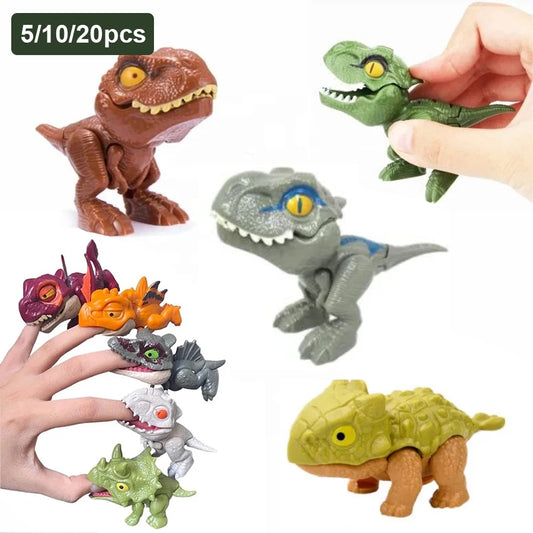 Jouets Dinosaures Dino-Croque doigts en lot de 5 , 10 ou 20 pièces