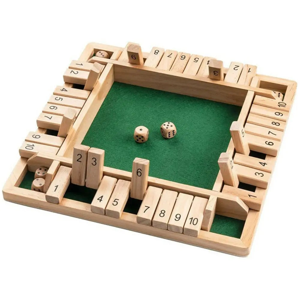 Jeux de société en bois "shut the box dice"