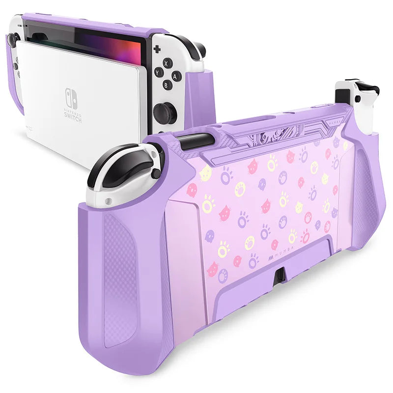 Coque semi intégrale ARMOR pour Nintendo Switch OLED , plusieurs coloris disponibles , (épaisseur ne gênant pas la mise en charge sur le Dock)